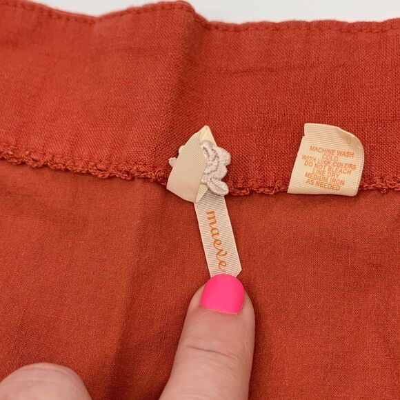 Anthropologie | Maeve | Rust Orange Women's Skirt | size 10 - Picture 3 of 8